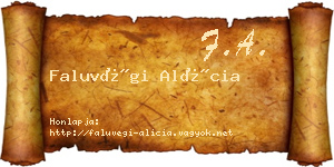 Faluvégi Alícia névjegykártya